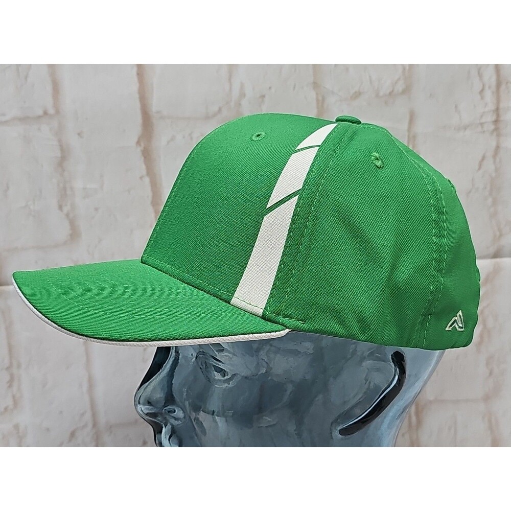 Pacific Headwear P303 Coolcore KELLY GREEN With White Sideline Snapback Cap Hat